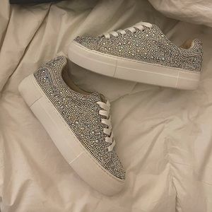 Betsey Johnson Rhinestone Sneakers